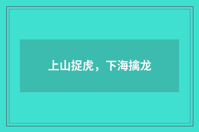 上山捉虎，下海擒龙