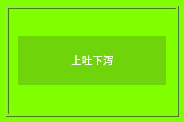 上吐下泻