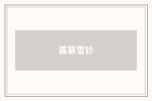 露纂雪钞
