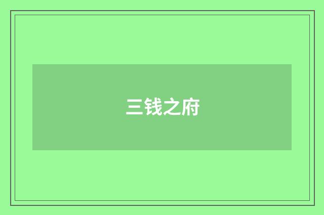 三钱之府