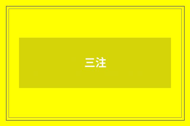三注