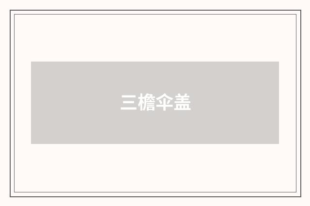 三檐伞盖
