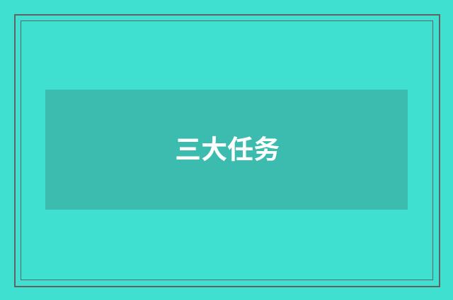 三大任务
