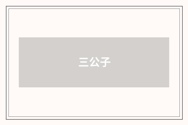 三公子