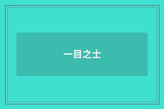 一目之士