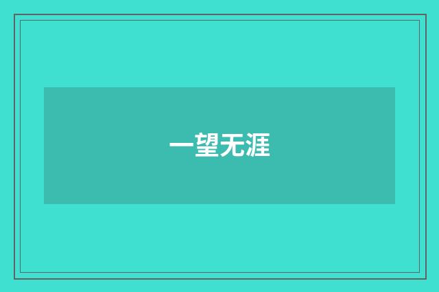一望无涯