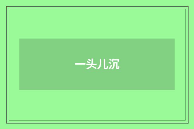 一头儿沉