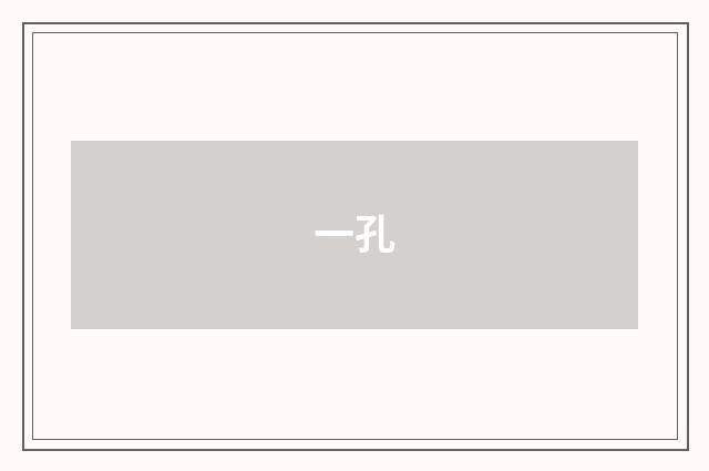 一孔