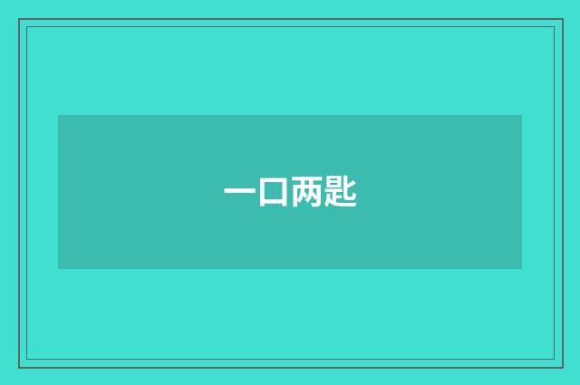 一口两匙