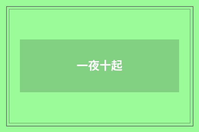一夜十起