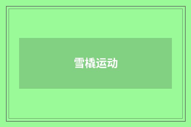 雪橇运动