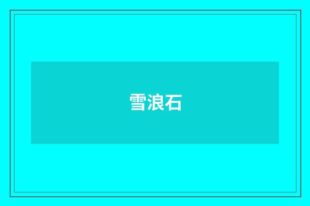 雪浪石