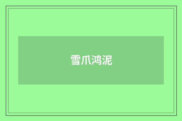 雪爪鸿泥