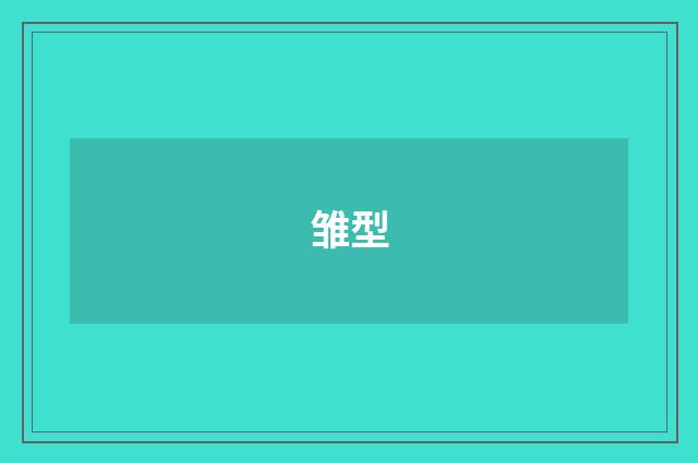 雏型