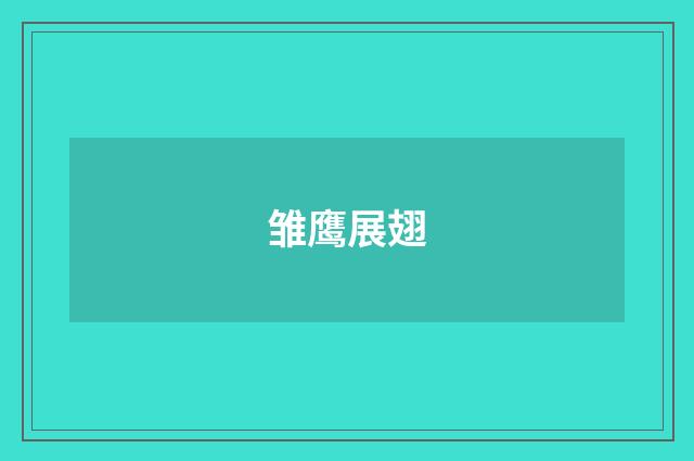 雏鹰展翅