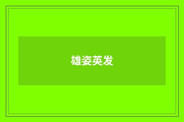 雄姿英发