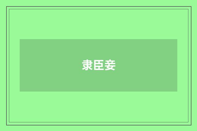 隶臣妾