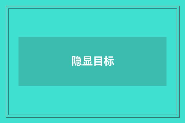 隐显目标