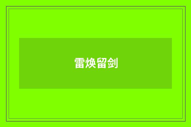 雷焕留剑