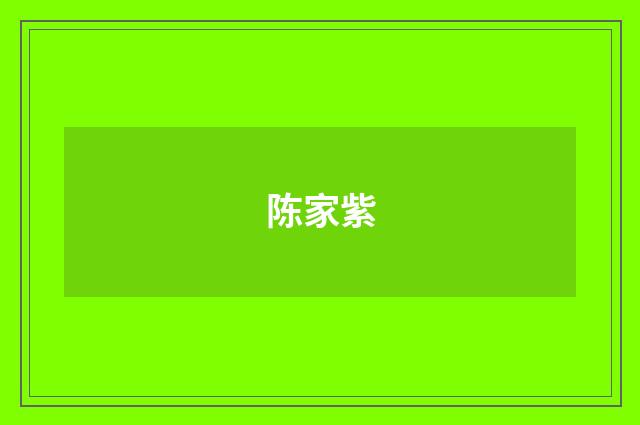 陈家紫