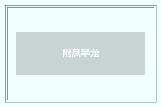 附凤攀龙