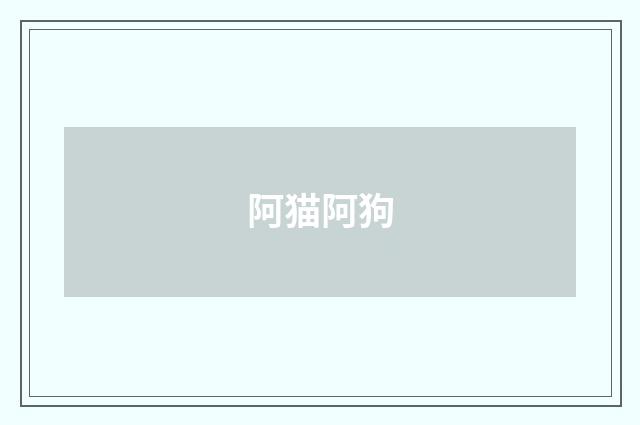 阿猫阿狗