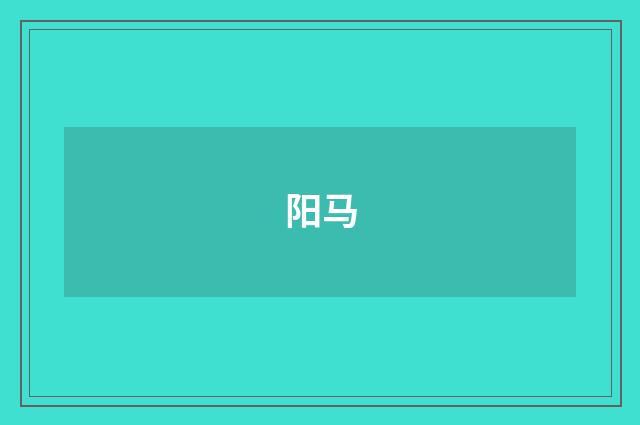 阳马