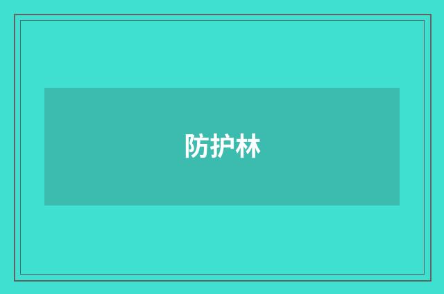 防护林