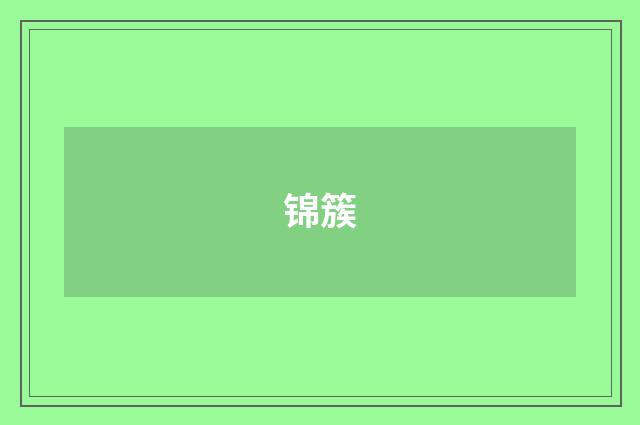 锦簇