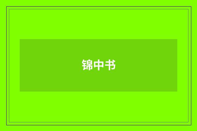 锦中书