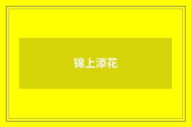 锦上添花
