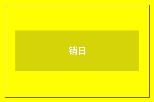 销日