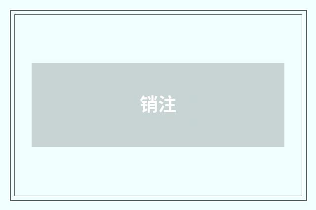 销注