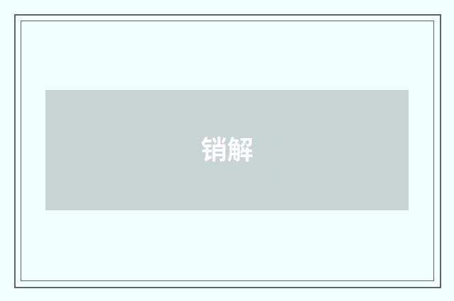 销解