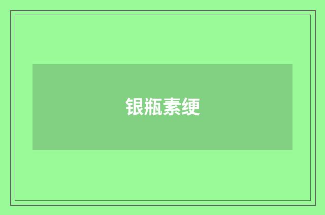 银瓶素绠