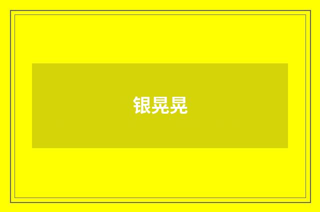 银晃晃