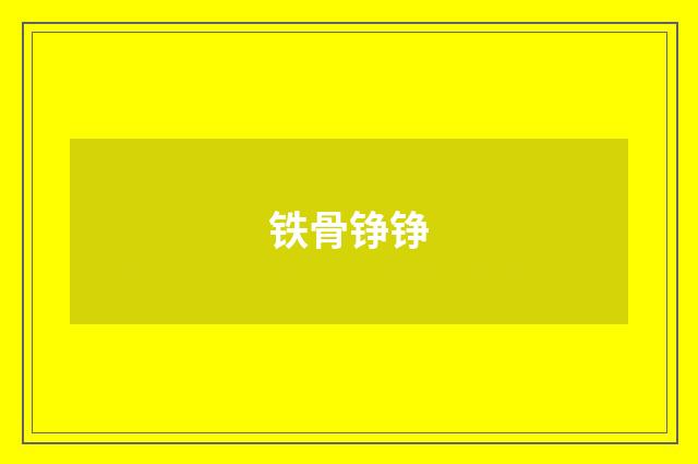 铁骨铮铮