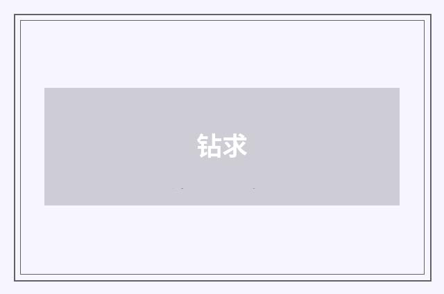 钻求