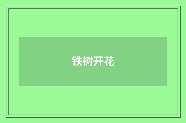 铁树开花