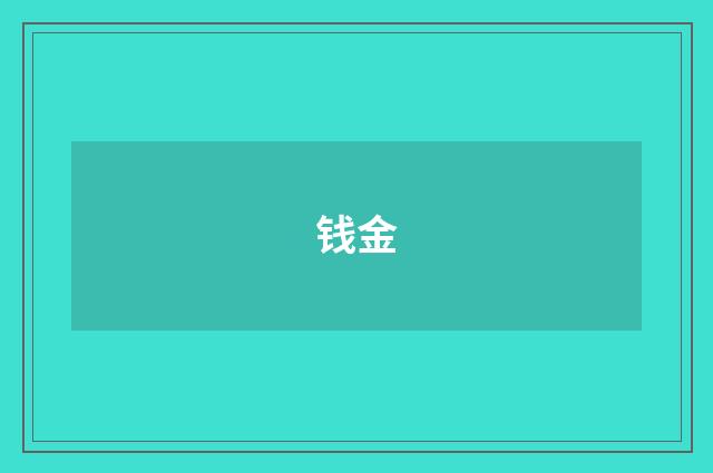 钱金