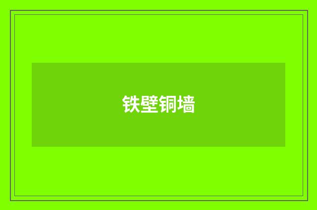 铁壁铜墙