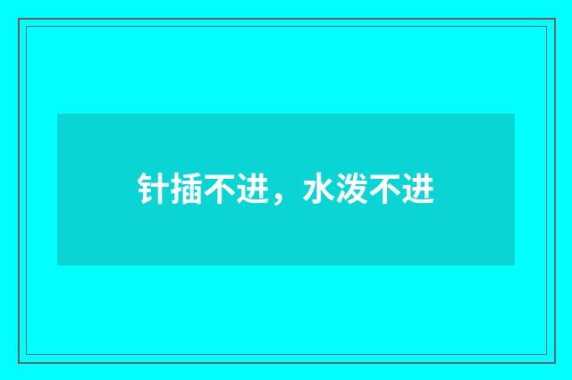 针插不进，水泼不进