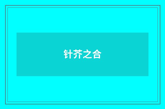 针芥之合