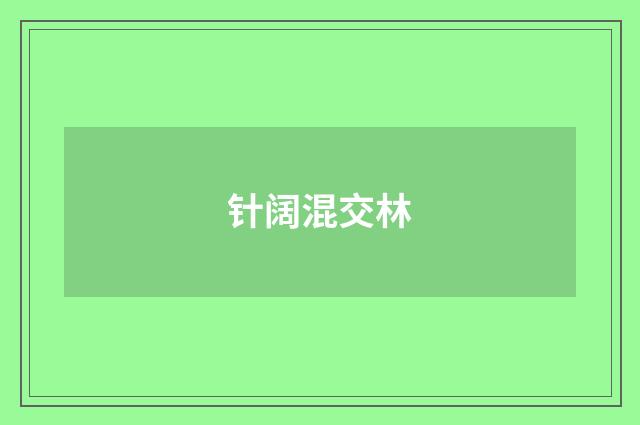 针阔混交林