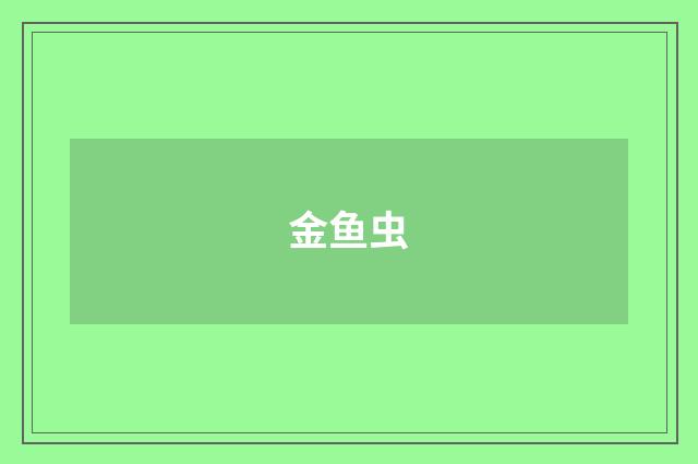 金鱼虫