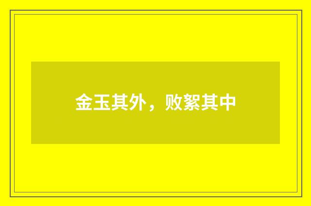 金玉其外，败絮其中