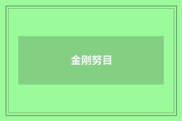 金刚努目