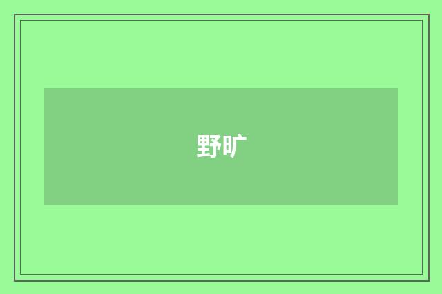 野旷