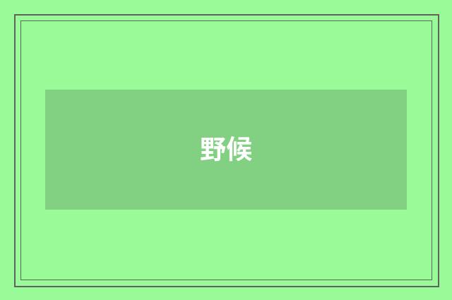 野候