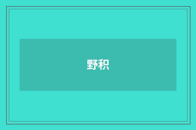 野积
